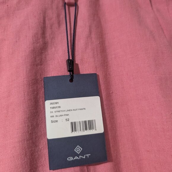 Gant | Stretch Linen Suit Pants In Blush Pink - Picture 7 of 11